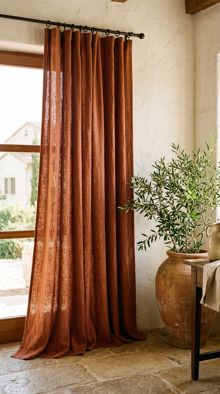 Sienna Linen curtains